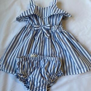 Jessica Simpson Blue and White Striped two piece Outfit